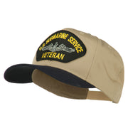 US Submarine Service Veteran Military Patched Two Tone High Cap