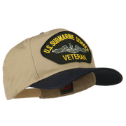 US Submarine Service Veteran Military Patched Two Tone High Cap