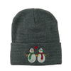 Snowmen with Heart Embroidered Beanie