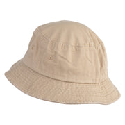 Simple UFO Design Embroidered Unisex Multipurpose Crushable Cotton Twill Bucket Hat - Khaki M