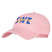 Sweden SWE Flag Embroidered Washed Cotton Twill Cap