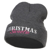 Christmas Sweetie Embroidered Long Beanie