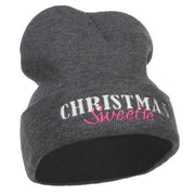 Christmas Sweetie Embroidered Long Beanie