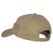 Wisconsin with Map Outline Embroidered Washed Cotton Twill Cap