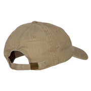 Wisconsin with Map Outline Embroidered Washed Cotton Twill Cap