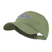 Ski Wording in Cursive Embroidered Cap