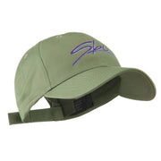 Ski Wording in Cursive Embroidered Cap