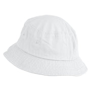 Simple UFO Design Embroidered Unisex Multipurpose Crushable Cotton Twill Bucket Hat - White M