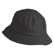 Simple UFO Design Embroidered Unisex Multipurpose Crushable Cotton Twill Bucket Hat - Charcoal M