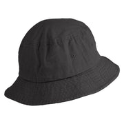 Simple UFO Design Embroidered Unisex Multipurpose Crushable Cotton Twill Bucket Hat - Charcoal M