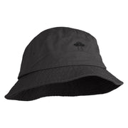 Simple UFO Design Embroidered Unisex Multipurpose Crushable Cotton Twill Bucket Hat - Charcoal M