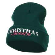 Christmas Sweetie Embroidered Long Beanie