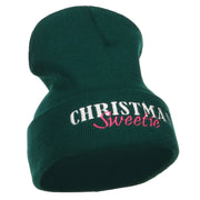 Christmas Sweetie Embroidered Long Beanie