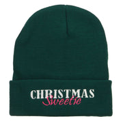 Christmas Sweetie Embroidered Long Beanie