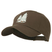 Christmas Trees with Snow Embroidered Cap