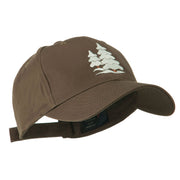 Christmas Trees with Snow Embroidered Cap