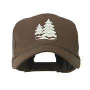 Christmas Trees with Snow Embroidered Cap