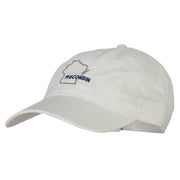 Wisconsin with Map Outline Embroidered Washed Cotton Twill Cap