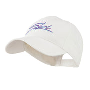 Ski Wording in Cursive Embroidered Cap