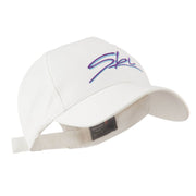 Ski Wording in Cursive Embroidered Cap