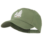 Christmas Trees with Snow Embroidered Cap