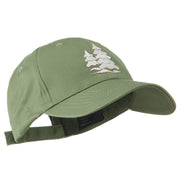 Christmas Trees with Snow Embroidered Cap