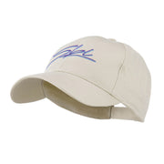 Ski Wording in Cursive Embroidered Cap