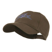 Ski Wording in Cursive Embroidered Cap