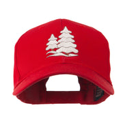 Christmas Trees with Snow Embroidered Cap