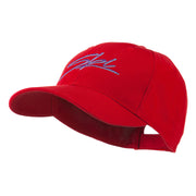 Ski Wording in Cursive Embroidered Cap