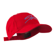 Ski Wording in Cursive Embroidered Cap