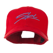 Ski Wording in Cursive Embroidered Cap