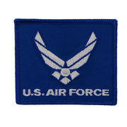 U.S Air Force with Wings Embroidered Rectangular 3 Inch Patch