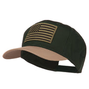 Subdued American Flag Patched Two Tone High Cap