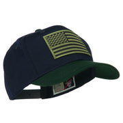 Subdued American Flag Patched Two Tone High Cap