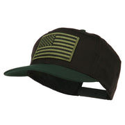 Subdued American Flag Patched Two Tone High Cap