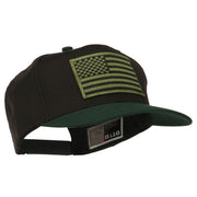 Subdued American Flag Patched Two Tone High Cap