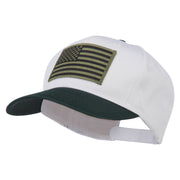 Subdued American Flag Patched Two Tone High Cap