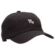 Scorpio Zodiac Sign Embroidered Unstructured Cap