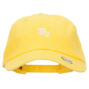 Scorpio Zodiac Sign Embroidered Unstructured Cap