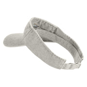 Steampunk Goggles Icon Embroidered Washed Pigment Dyed Cotton Twill Visor - Beige OSFM