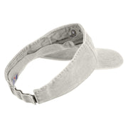 Steampunk Goggles Icon Embroidered Washed Pigment Dyed Cotton Twill Visor - Beige OSFM