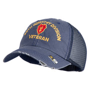 U.S. Army 25th Infantry Division Embroidered Low Profile Special Cotton Mesh Cap - Navy OSFM