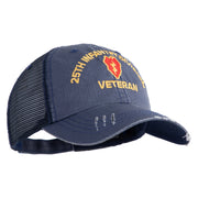 U.S. Army 25th Infantry Division Embroidered Low Profile Special Cotton Mesh Cap - Navy OSFM