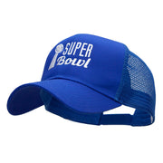 Super Bowl Embroidered Solid Cotton Prostyle Twill Mesh Cap