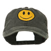 Smile Face Embroidered Washed Cap