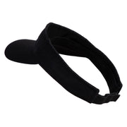 Robot Head Icon Embroidered Pro Style Cotton Twill Washed Visor - Black OSFM