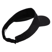 Robot Head Icon Embroidered Pro Style Cotton Twill Washed Visor - Black OSFM