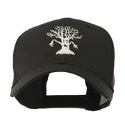 Spooky Halloween Tree Embroidered Cap