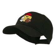 Baseball Smile Glove and Ball Embroidered Cap